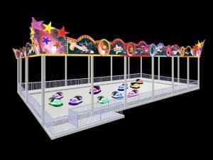 Cartoon jungle style bumper cars pavilion designed for kids amusement parks and playgrounds