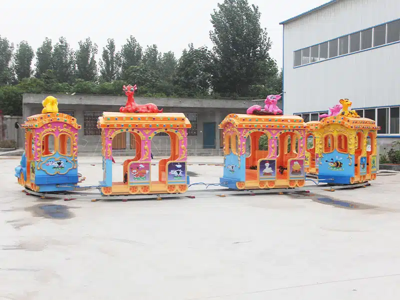 Electric Kids Track Train Ride For Sale | 14 Seats | FRP | Factory Price