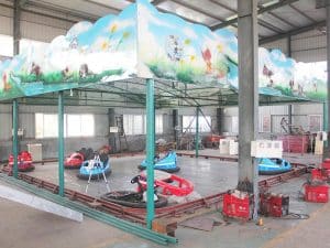 Ocean theme LED bumper car roof design with decorative lighting for indoor bumper cars arena