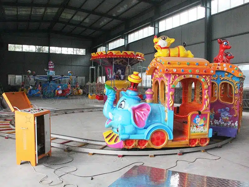 Electric Kids Track Train Ride For Sale | 14 Seats | FRP | Factory Price